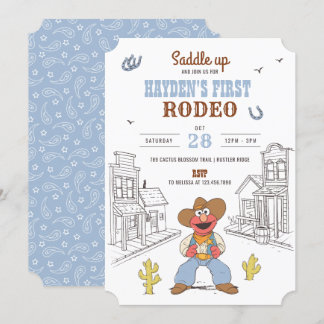 Sesamstraße - Elmo's First Rodeo Birthday Einladung