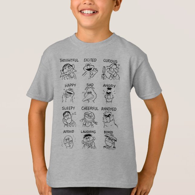 Sesamstraße | Emotionen und Gefühle T-Shirt (Vorderseite)