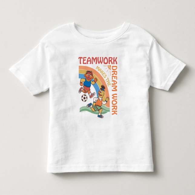 Sesamstraße | Ernie & Bert Teamwork Kleinkind T-shirt (Vorderseite)