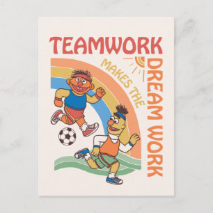 Sesamstraße Ernie & Bert Teamwork Postkarte