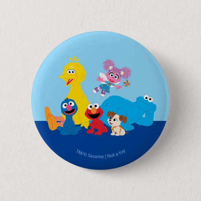 Sesamstraße | Farbenfrohe Sesamstraße Pals Button (Vorderseite)