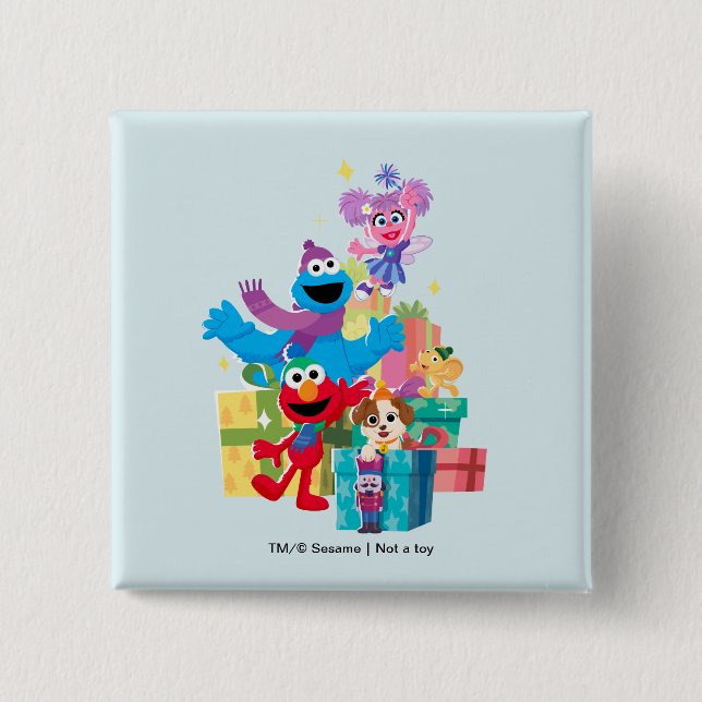 Sesamstraße-Freunde und Geschenke Button (Vorderseite)