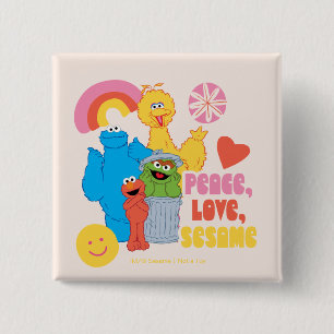 Sesamstraße Frieden, Liebe, Sesam Button