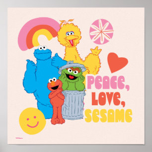 Sesamstraße Frieden, Liebe, Sesam Poster