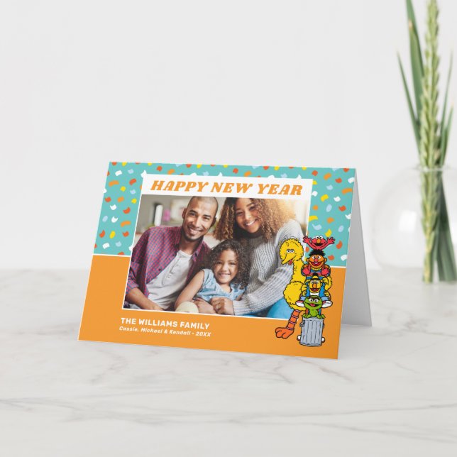 Sesamstraße | Frohes Neues Jahr Karte (Vorderseite)