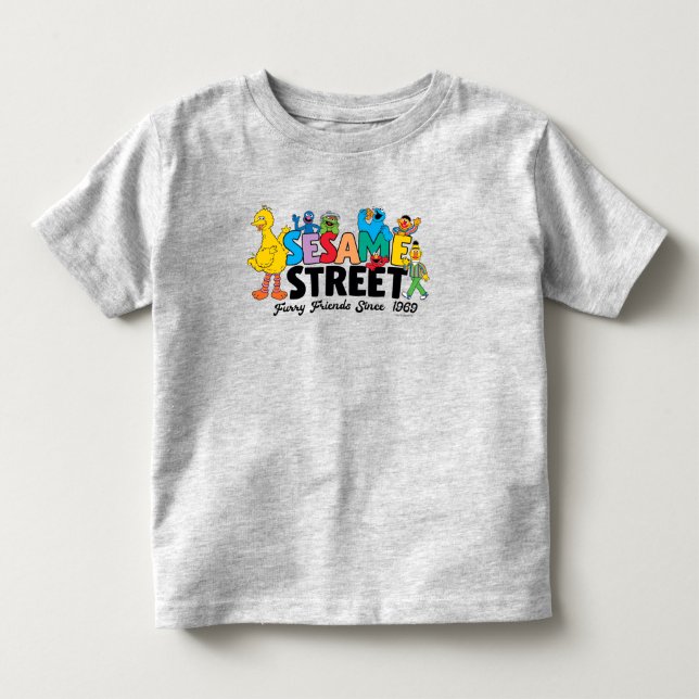 Sesamstraße | Furry Friends seit 1969 Kleinkind T-shirt (Vorderseite)