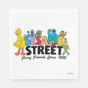 Sesamstraße Furry Friends seit 1969 Serviette