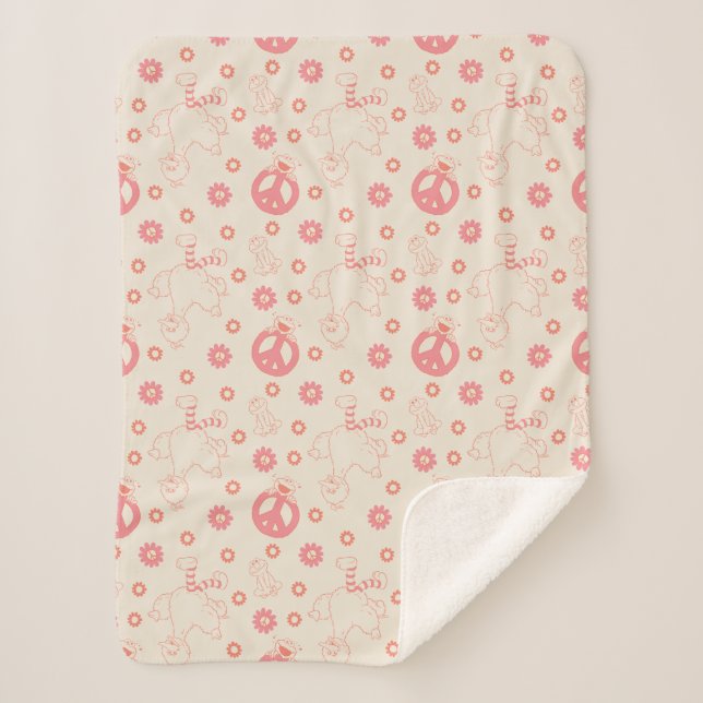 Sesamstraße | Good Vibes Pattern Sherpadecke (Vorderseite)