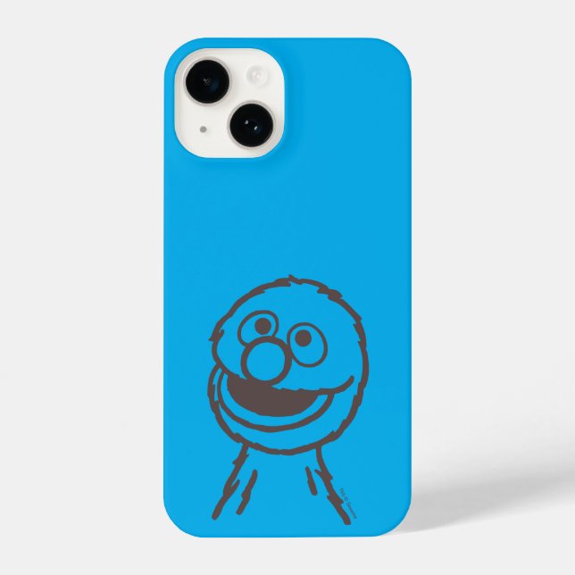 Sesamstraße | Grover Bright | Name hinzufügen iPhone 14 Hülle (Rückseite)