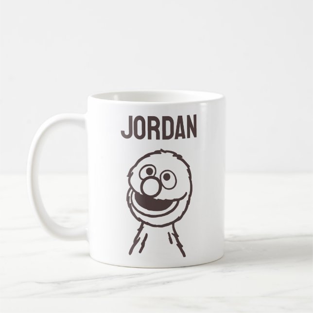 Sesamstraße | Grover Bright | Name hinzufügen Kaffeetasse (Links)