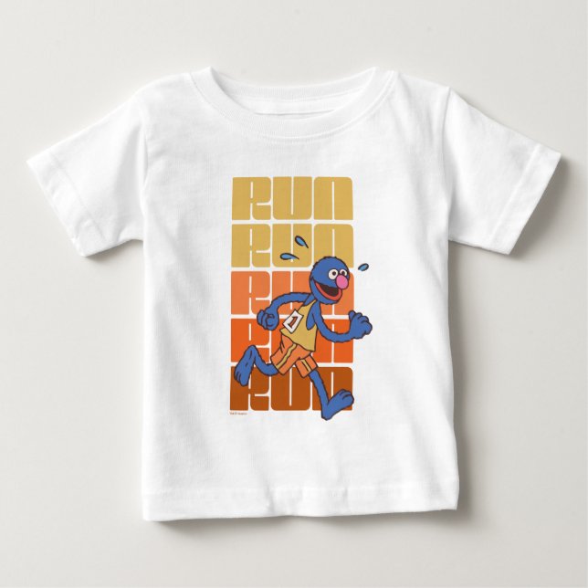Sesamstraße | Grovers Runs Baby T-shirt (Vorderseite)
