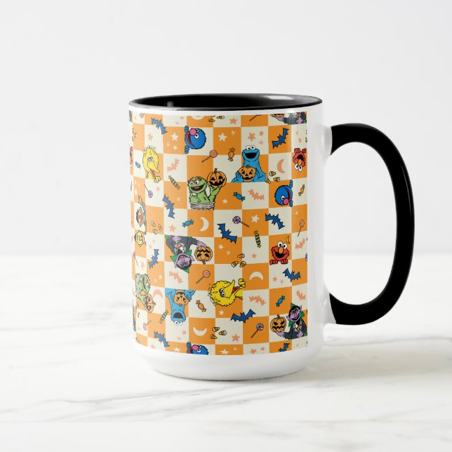 Sesamstrasse Halloween Kegelmuster Tasse (Rechts)