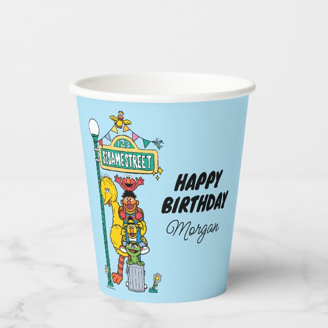 Sesamstraße | Happy Birthday Pappbecher (Vorderseite)