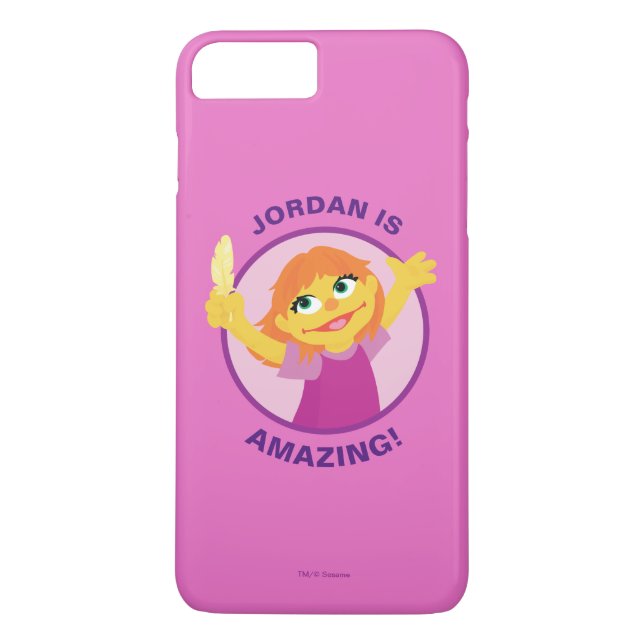 Sesamstraße Julia Holding Feather Case-Mate iPhone Hülle (Rückseite)