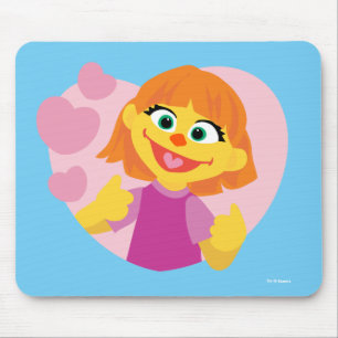 Sesamstraße   Julia rosa Herz Mousepad