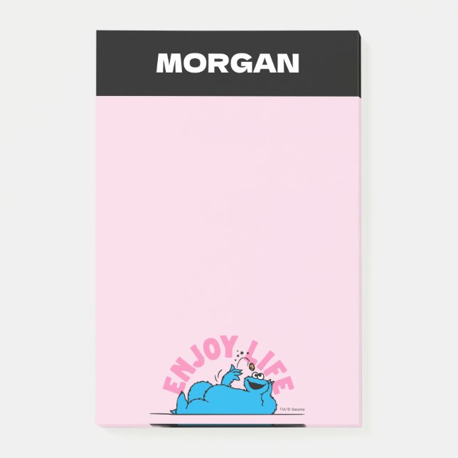 Sesamstraße | Krümelmonster | Name hinzufügen Post-it Klebezettel (Vorderseite)
