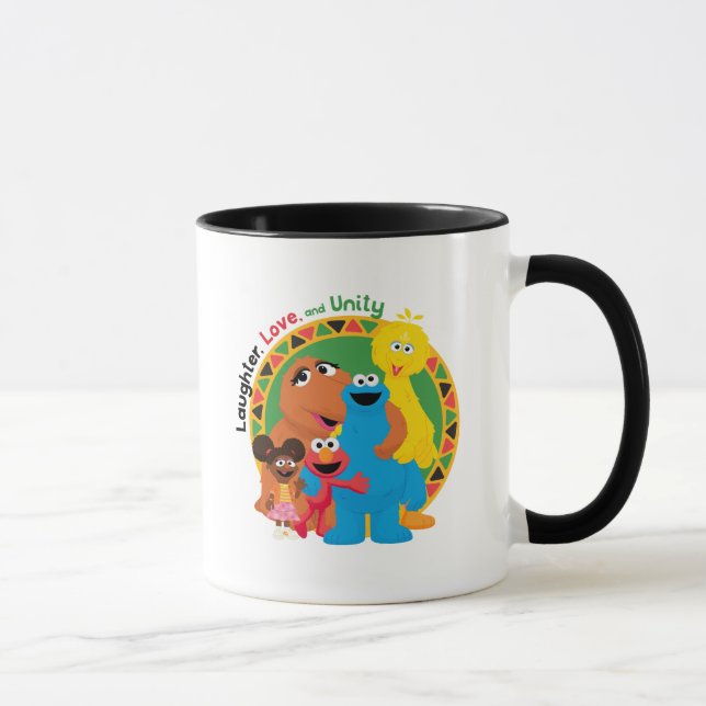Sesamstraße | Lachen, Liebe und Einheit Tasse (Rechts)