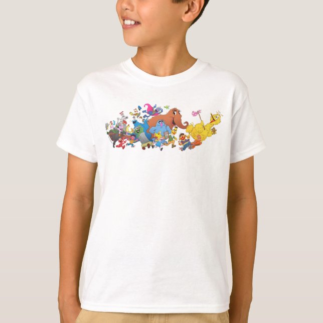 Sesamstraße laufen! Zeichenerkennung T-Shirt (Vorderseite)