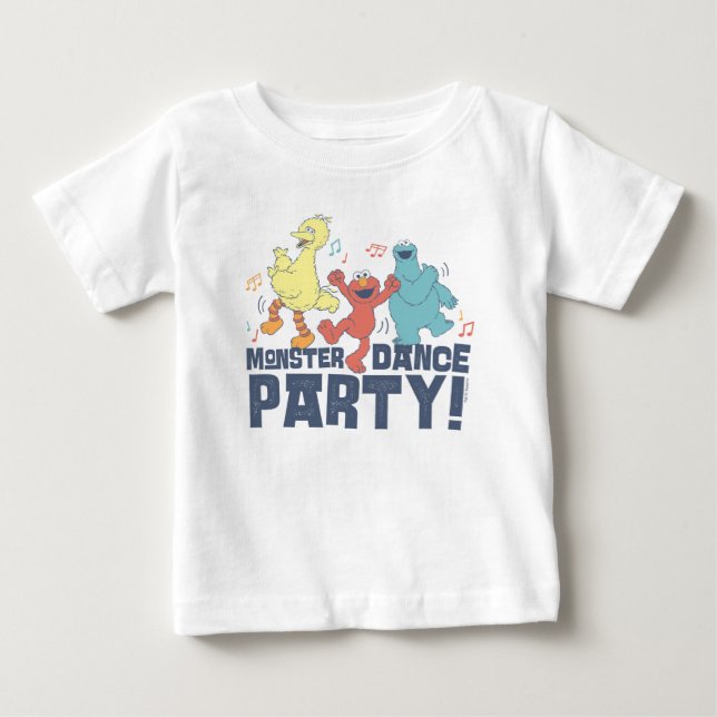 Sesamstraße | Monster Dance Party Baby T-shirt (Vorderseite)