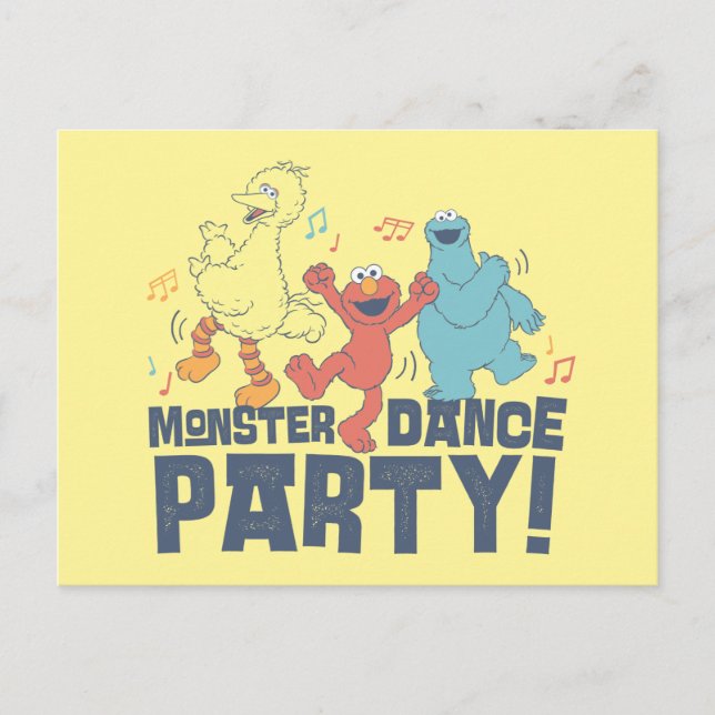 Sesamstraße | Monster Dance Party Postkarte (Vorderseite)