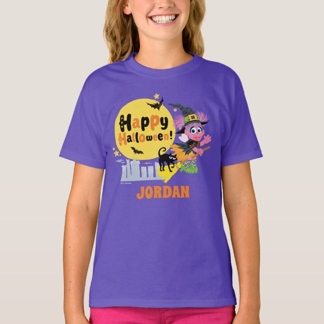 Sesamstraße | Niedliches Halloween-Muster T-Shirt (Vorderseite)