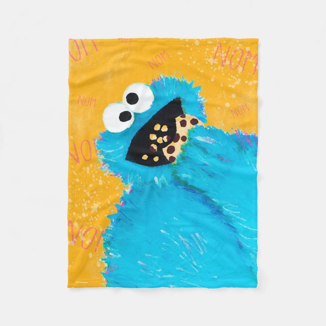 Sesamstraße | Nom Nom Cookie Monster Fleecedecke (Vorderseite)