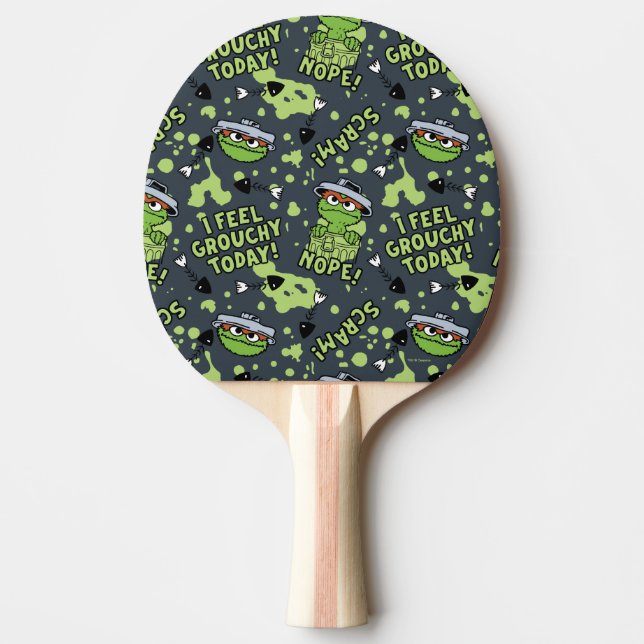 Sesamstraße | Oscar das Grouch Phrase Muster Tischtennis Schläger (Vorderseite)