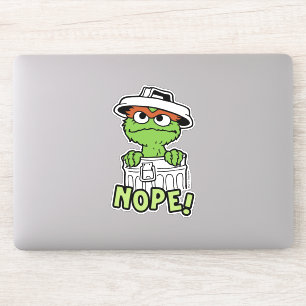 Sesamstraße Oscar der Grouch Nope! Aufkleber