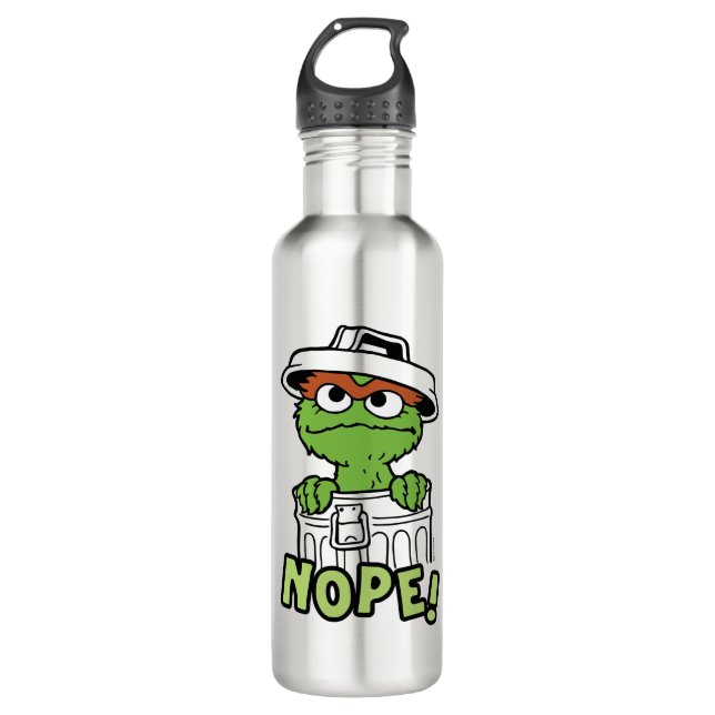 Sesamstraße | Oscar der Grouch Nope! Edelstahlflasche (Vorderseite)