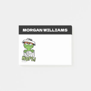 Sesamstraße Oscar der Grouch Nope! Name hinzuf Post-it Klebezettel