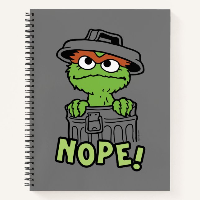 Sesamstraße | Oscar der Grouch Nope! Notizbuch (Vorderseite)