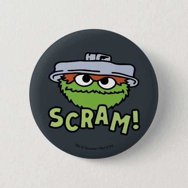 Sesamstraße | Oscar der Grouch Scram! Button (Vorderseite)