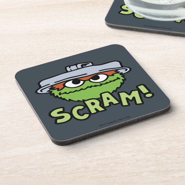 Sesamstraße | Oscar der Grouch Scram! Getränkeuntersetzer (Linke Seite)