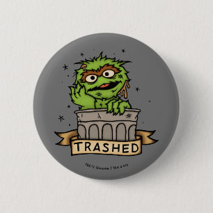 Sesamstraße   Oscar der Grouch Trashed Button
