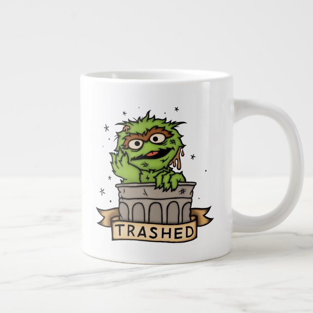 Sesamstraße | Oscar der Grouch Trashed Jumbo-Tasse (Rechts)
