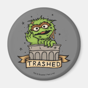 Sesamstraße   Oscar der Grouch Trashed Magnet