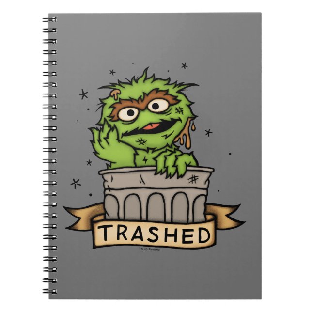 Sesamstraße | Oscar der Grouch Trashed Notizblock (Vorderseite)