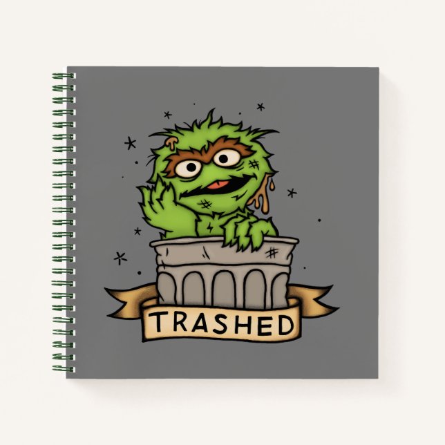 Sesamstraße | Oscar der Grouch Trashed Notizbuch (Vorderseite)