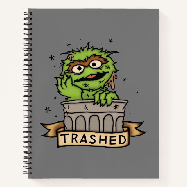 Sesamstraße | Oscar der Grouch Trashed Notizbuch (Vorderseite)