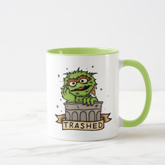 Sesamstraße | Oscar der Grouch Trashed Tasse (Rechts)