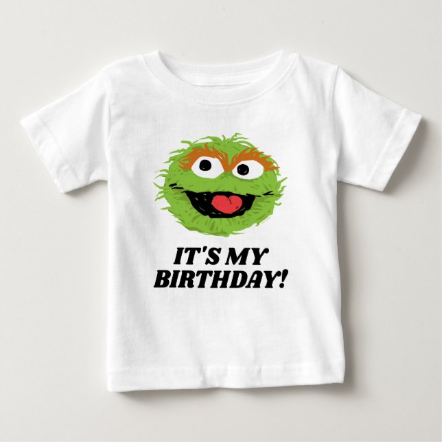 Sesamstraße | Oscar the Grouch Es ist mein Geburts Baby T-shirt (Vorderseite)