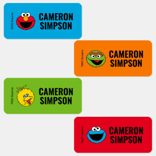 Sesamstraße Personalisiert Kids Labels Etiketten