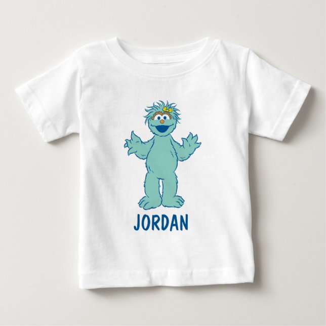 Sesamstraße | Personalisiert Rosita Baby T-shirt (Vorderseite)