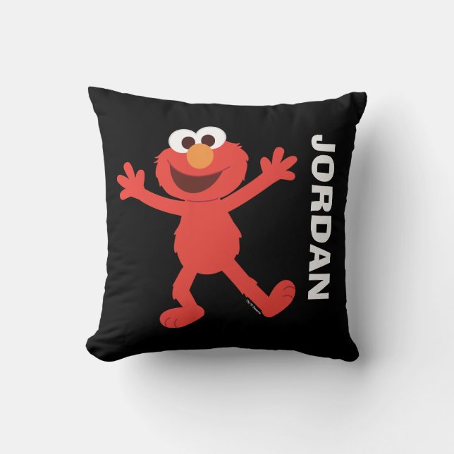 Sesamstraße | Personalisierter Elmo-Wurfpilz Kissen (Vorderseite)