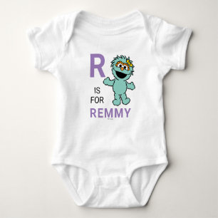 Sesamstraße   R für Rosita   Name hinzufügen Baby Strampler