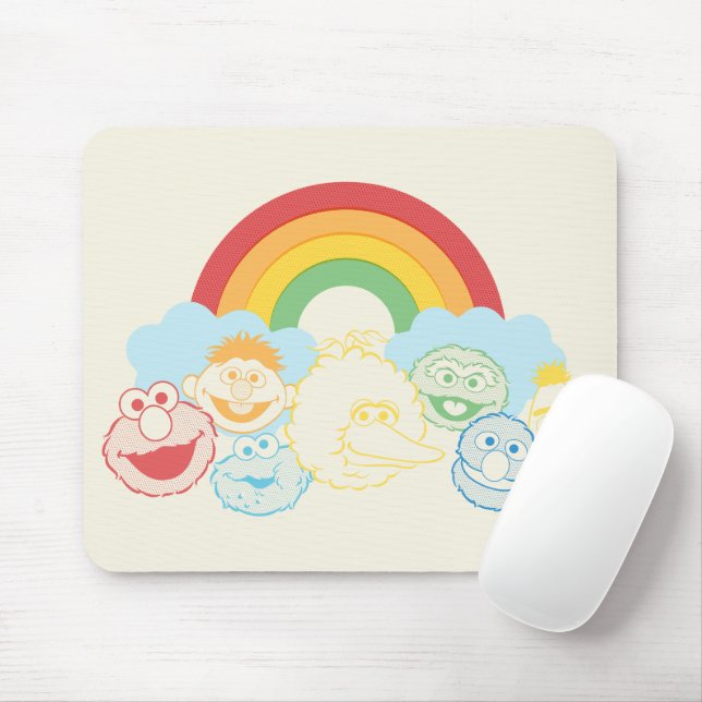 Sesamstraße | Rainbow Graphic Mousepad (Mit Mouse)