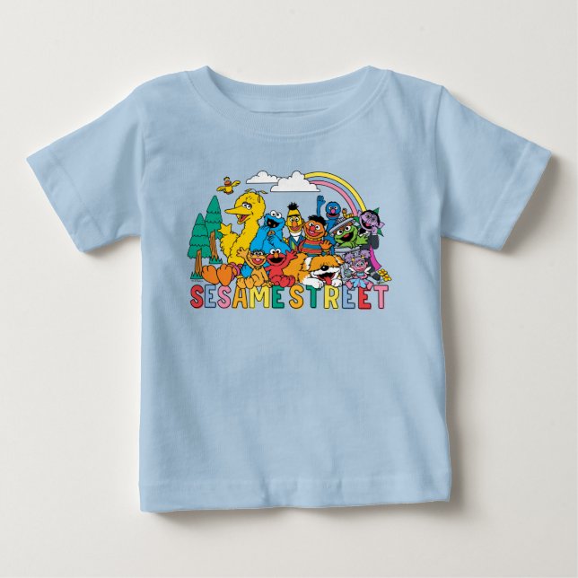 Sesamstraße | Regenbogenwelle Baby T-shirt (Vorderseite)