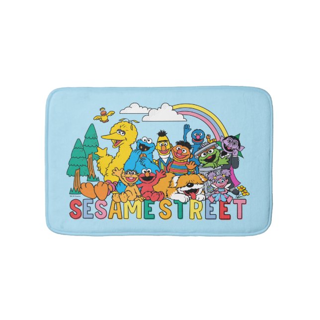 Sesamstraße | Regenbogenwelle Badematte (Vorderseite)