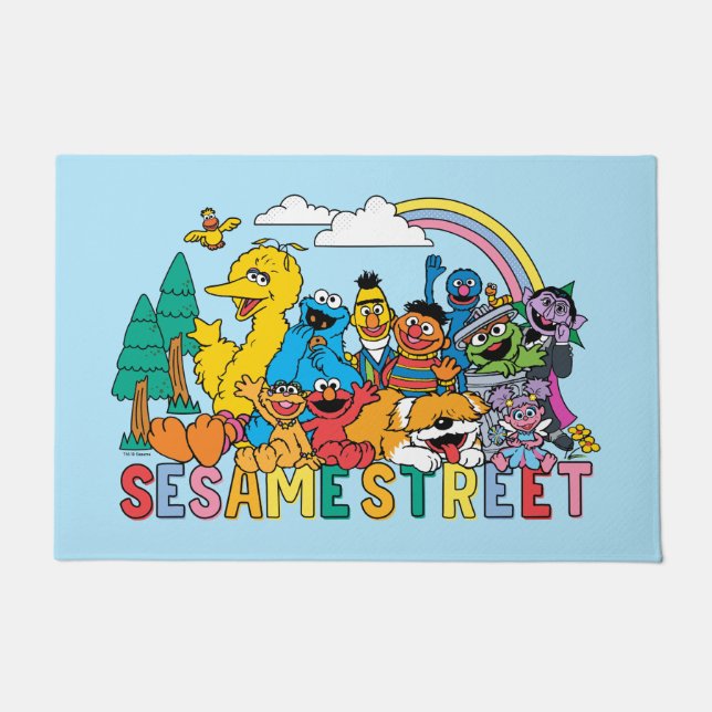 Sesamstraße | Regenbogenwelle Fußmatte (Vorderseite)