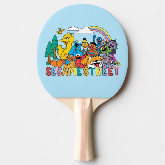 Sesamstraße | Regenbogenwelle Tischtennis Schläger (Vorderseite)